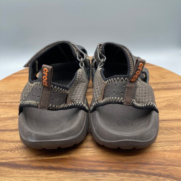 Crocs Swiftwater Sandals Mens Size 13 Brown Mesh Deck Fisherman Water Sports main image 4